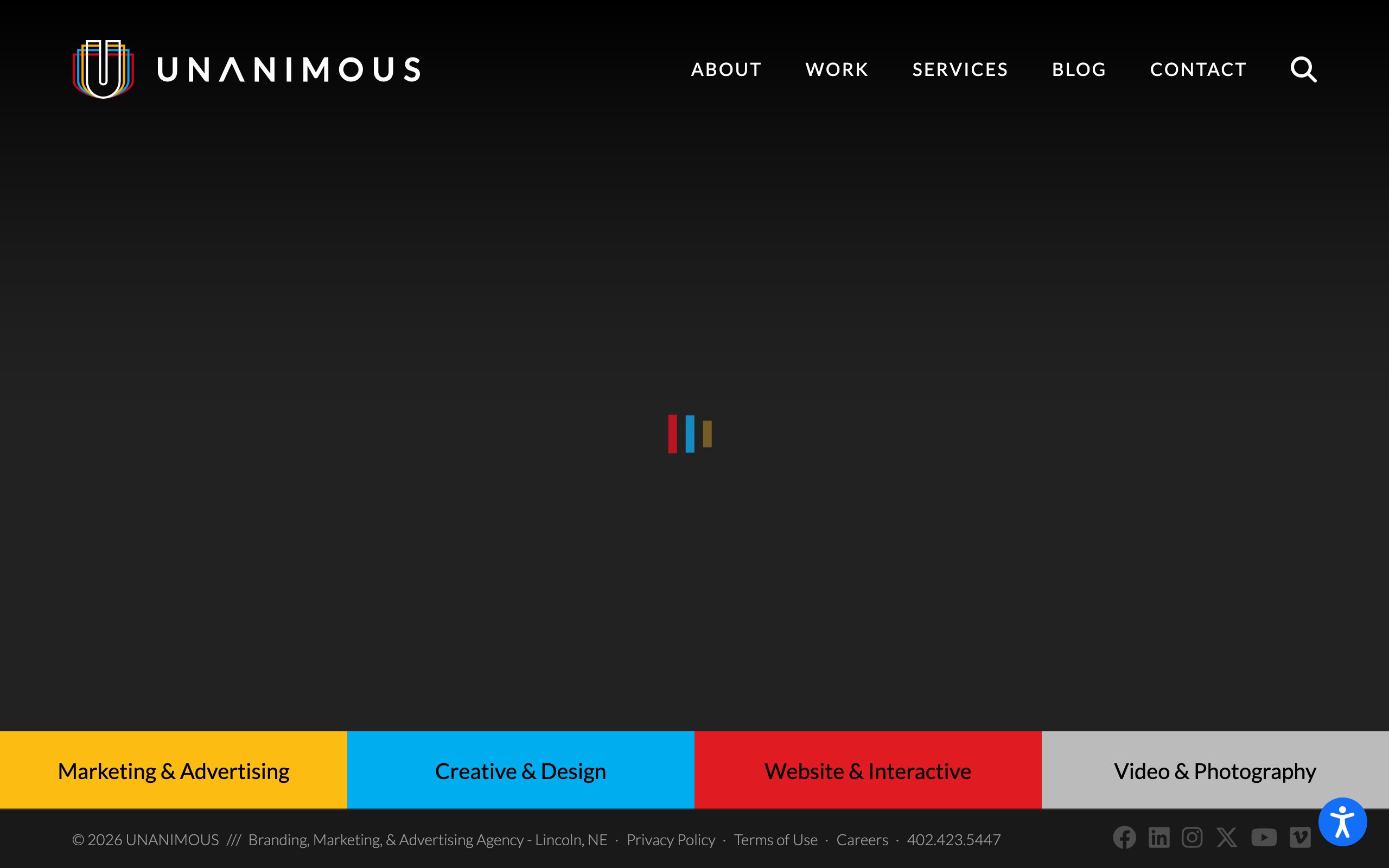 Unanimous homepage