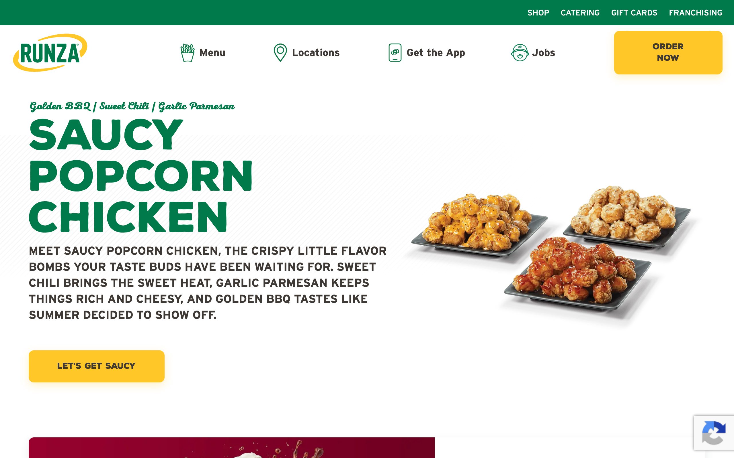 Runza homepage