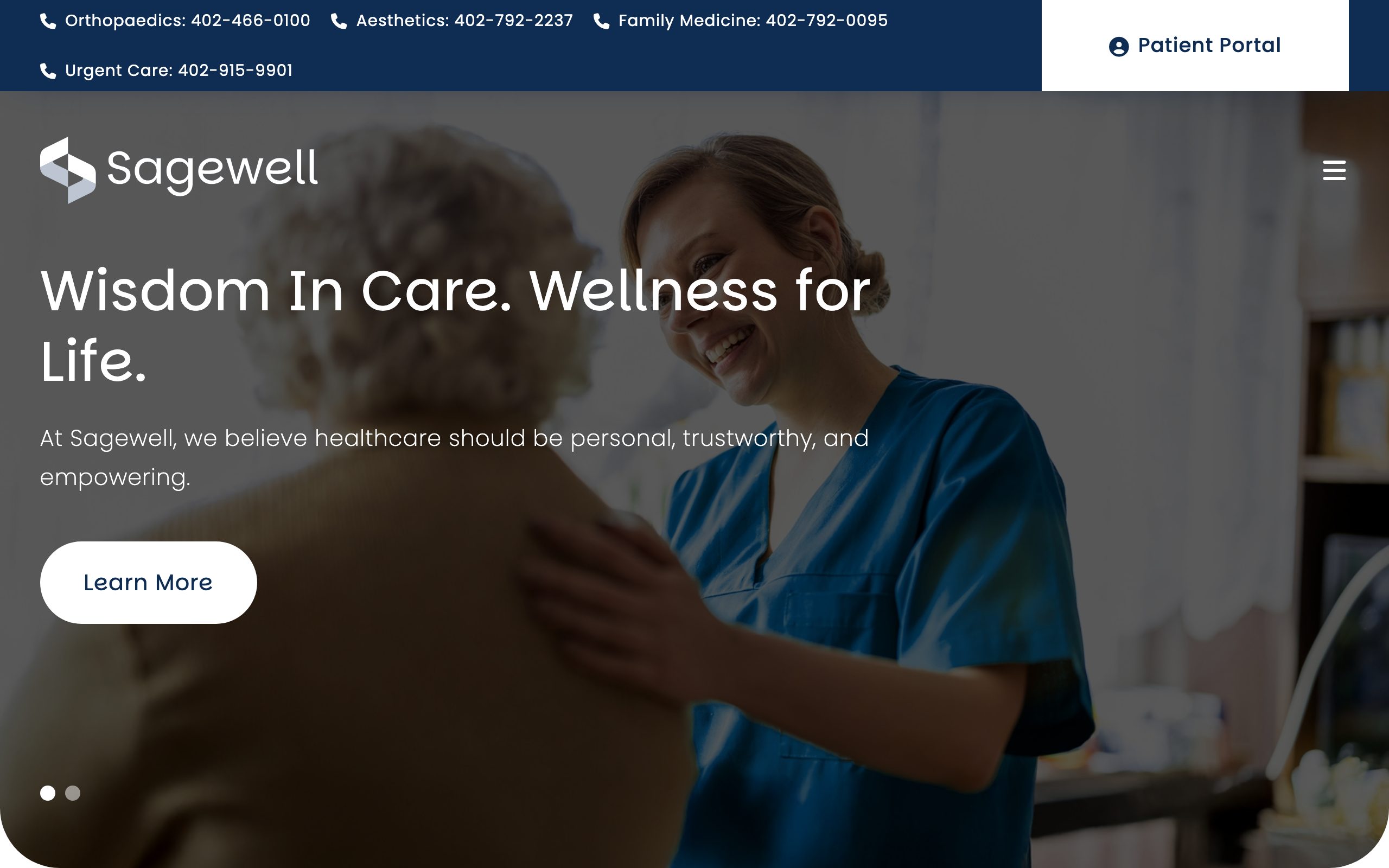 Sagewell homepage